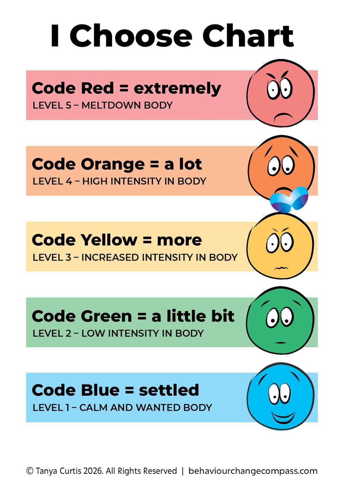 I Choose Chart Card