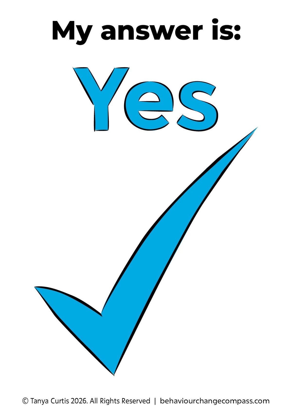 My Answer is Yes Card