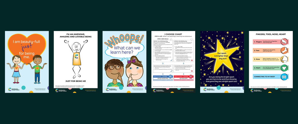 Sunlight Ink posters, Behaviour Change posters and an I Choose Chart from The Behaviour Change Compass range