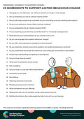 23 Ingredients to support lasting behaviour change – Behaviour Change Poster 9