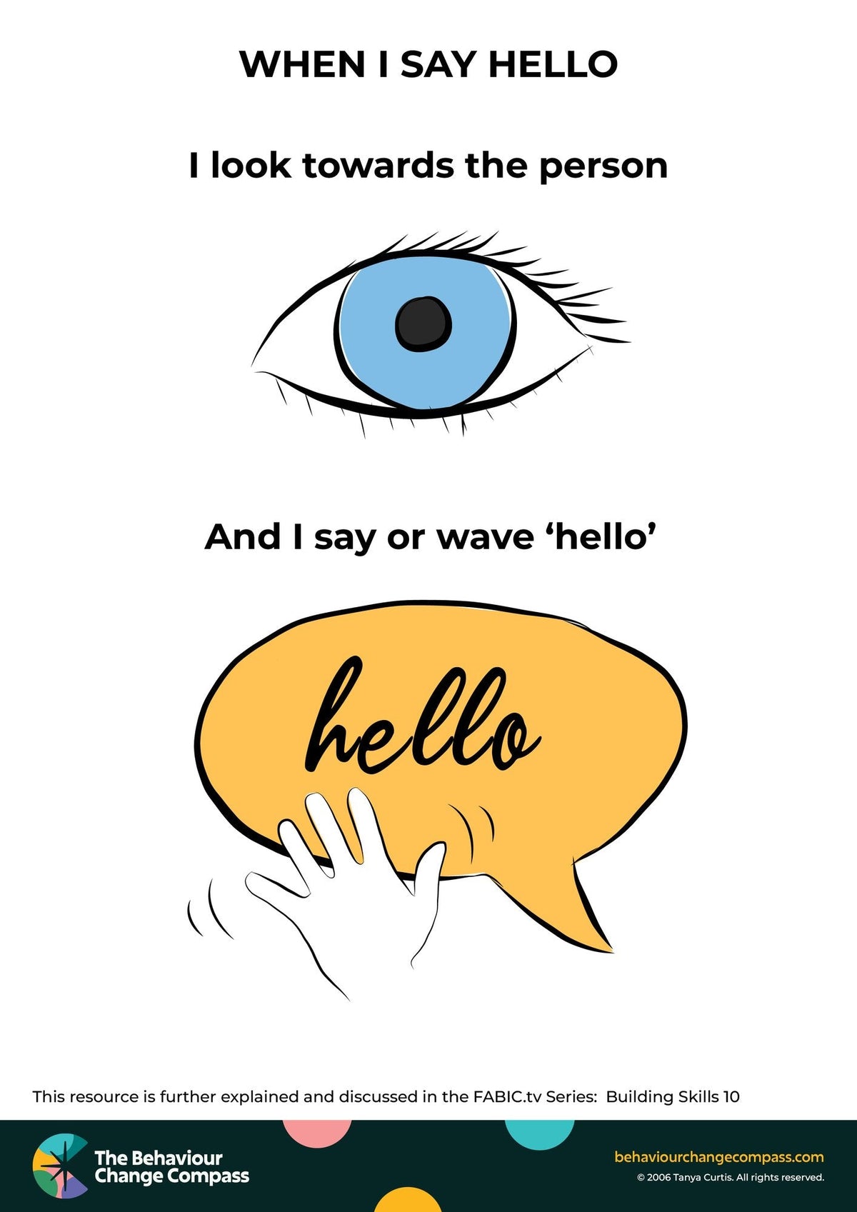 Social skills: When I say hello – Behaviour Change Poster 52