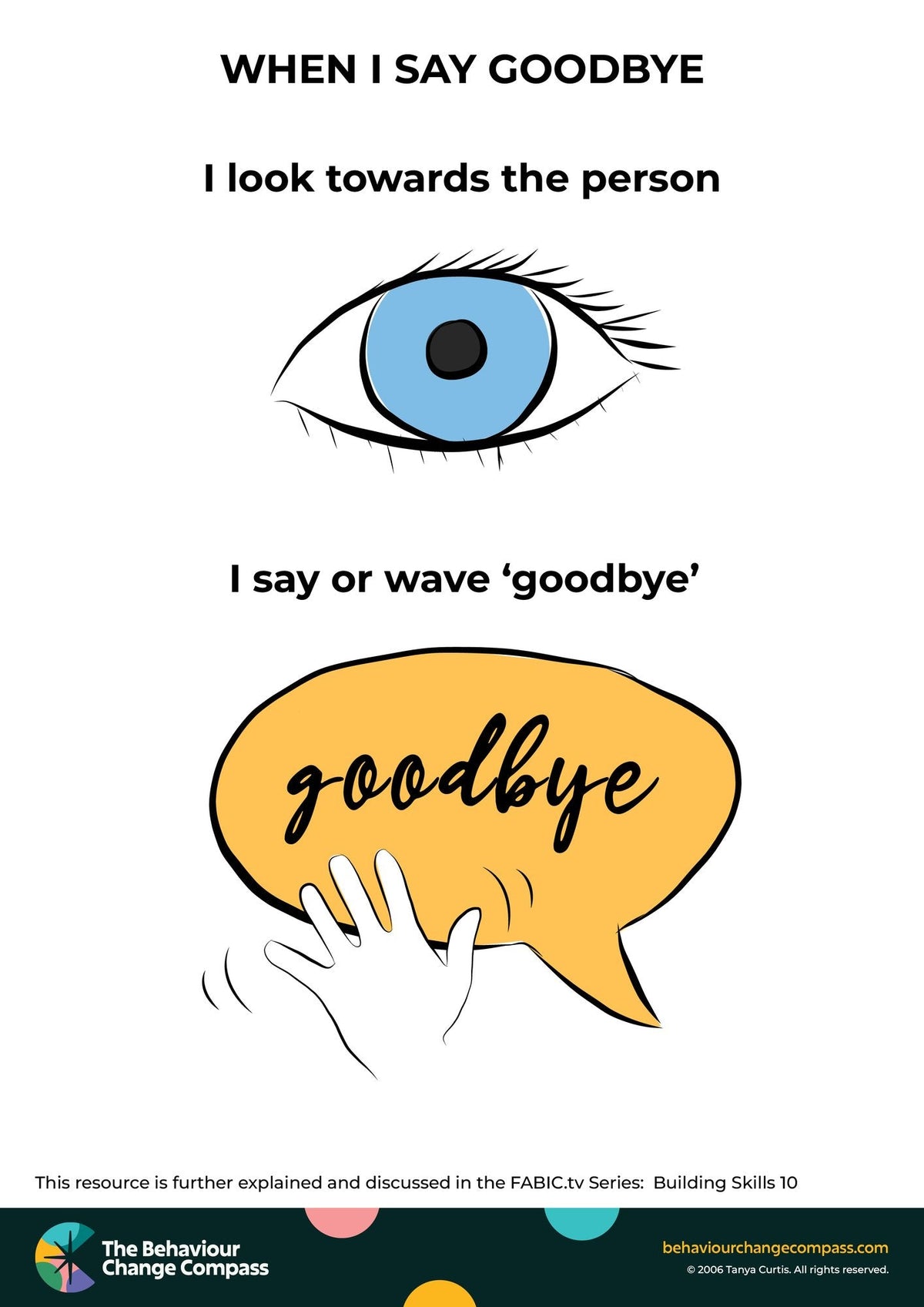 Social skills: When I say goodbye – Behaviour Change Poster 53